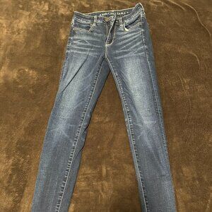 American Eagle Blue  Super Stretch High Rise Jeggings